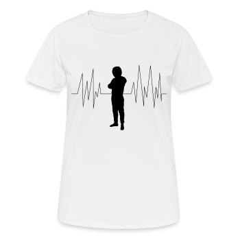 Pilote de course - T-shirt respirant Femme - blanc - Devant - AI Model Female 172 dark (172cm)