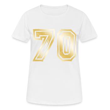 70 Nombre d’or - T-shirt respirant Femme - blanc - Devant - AI Model Female 172 dark (172cm)