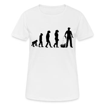 évolution bricoleur - T-shirt respirant Femme - blanc - Devant - AI Model Female 172 dark (172cm)