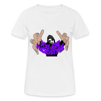 Hardstyle - Frauen T-Shirt atmungsaktiv - Weiß - Vorne - AI Model Female 172 dark (172cm)