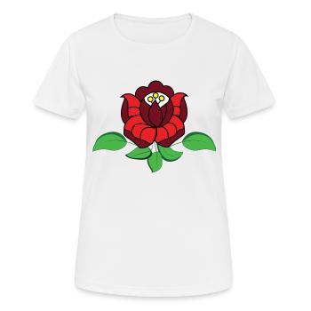 Ungarische Rose - Frauen T-Shirt atmungsaktiv - Weiß - Vorne - AI Model Female 172 dark (172cm)