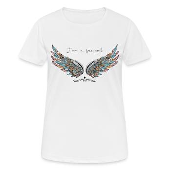 I am a free soul - Women's Breathable T-Shirt - white - Front - AI Model Female 172 dark (172cm)