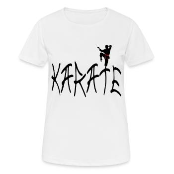Karate - Frauen T-Shirt atmungsaktiv - Weiß - Vorne - AI Model Female 172 dark (172cm)
