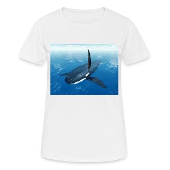 Killer whale, orca, killer whale - Women's Breathable T-Shirt - white - Front - AI Model Female 172 dark (172cm)