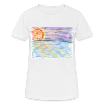 Sonnenuntergang - Frauen T-Shirt atmungsaktiv - Weiß - Vorne - AI Model Female 172 dark (172cm)