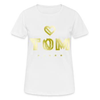 Tom Herz - T-shirt respirant Femme - blanc - Devant - AI Model Female 172 dark (172cm)
