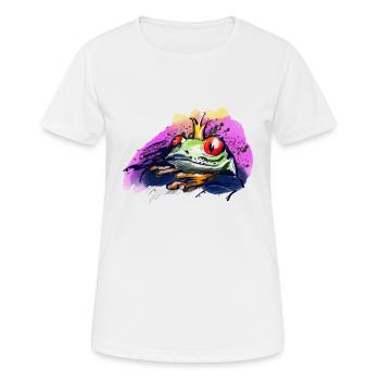 Le prince grenouille - T-shirt respirant Femme - blanc - Devant - AI Model Female 172 dark (172cm)