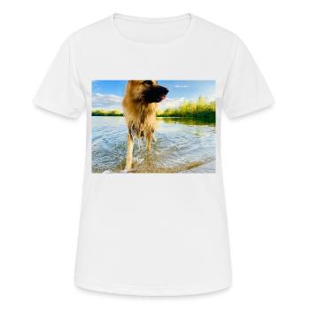Altdeutscher Schäferhund - Frauen T-Shirt atmungsaktiv - Weiß - Vorne - AI Model Female 172 dark (172cm)
