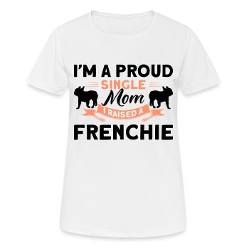 Frenchie Bulldog Français Bulldog Cadeau - T-shirt respirant Femme - blanc - Devant - AI Model Female 172 dark (172cm)