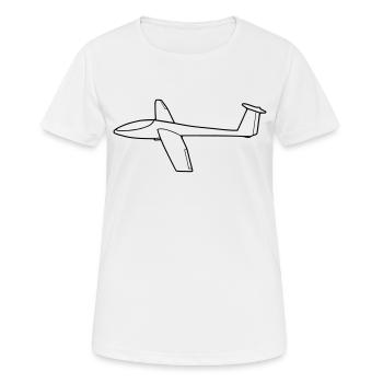 Segelflugzeug - Frauen T-Shirt atmungsaktiv - Weiß - Vorne - AI Model Female 172 dark (172cm)