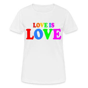 Love is love - T-shirt respirant Femme - blanc - Devant - AI Model Female 172 dark (172cm)