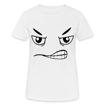 Evil face - Women's Breathable T-Shirt - white - Front - AI Model Female 172 dark (172cm)