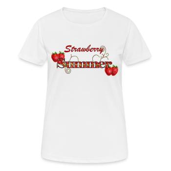 Sunny StrawberrySummer - Women's Breathable T-Shirt - white - Front - AI Model Female 172 dark (172cm)