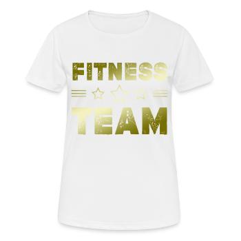 Fitness Team - Women's Breathable T-Shirt - white - Front - AI Model Female 172 dark (172cm)