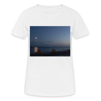 Mer Baltique la nuit - T-shirt respirant Femme - blanc - Devant - AI Model Female 172 dark (172cm)