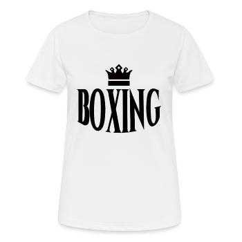 Boxing - Frauen T-Shirt atmungsaktiv - Weiß - Vorne - AI Model Female 172 dark (172cm)