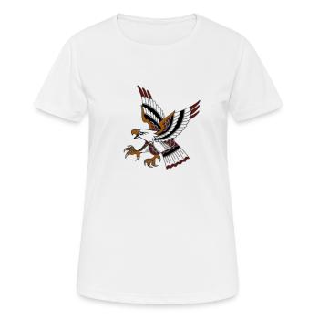 Aigle de la vieille école - T-shirt respirant Femme - blanc - Devant - AI Model Female 172 dark (172cm)