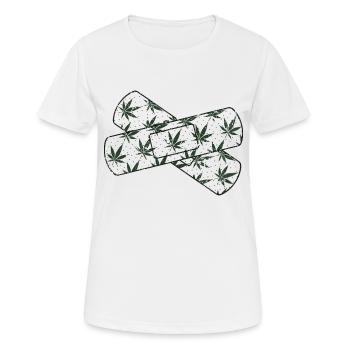 Hanf - Frauen T-Shirt atmungsaktiv - Weiß - Vorne - AI Model Female 172 dark (172cm)