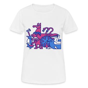 Parc animalier de Penscynor - T-shirt respirant Femme - blanc - Devant - AI Model Female 172 dark (172cm)