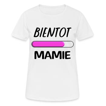 Bientot mamie - T-shirt respirant Femme - blanc - Devant - AI Model Female 172 dark (172cm)