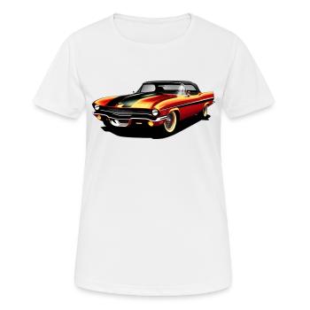 Vintage Racing Classic Car Motiv - Frauen T-Shirt atmungsaktiv - Weiß - Vorne - AI Model Female 172 dark (172cm)