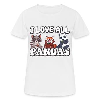 I love all pandas - Women's Breathable T-Shirt - white - Front - AI Model Female 172 dark (172cm)