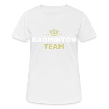 Badminton Team - Frauen T-Shirt atmungsaktiv - Weiß - Vorne - AI Model Female 172 dark (172cm)