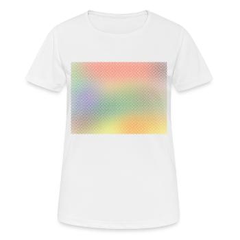 bunt Abstrakt - Frauen T-Shirt atmungsaktiv - Weiß - Vorne - AI Model Female 172 dark (172cm)