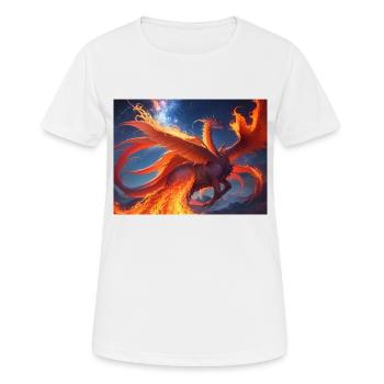 blue red sky with a creature generated ai - Frauen T-Shirt atmungsaktiv - Weiß - Vorne - AI Model Female 172 dark (172cm)
