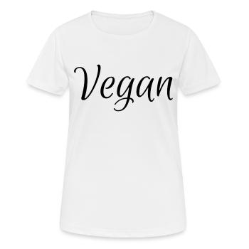 Vegan - Frauen T-Shirt atmungsaktiv - Weiß - Vorne - AI Model Female 172 dark (172cm)