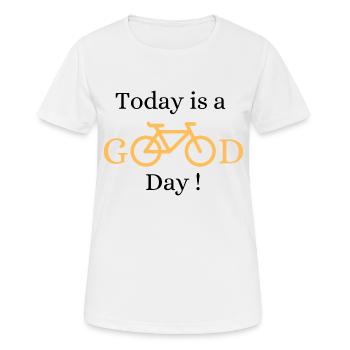 Good Day - Frauen T-Shirt atmungsaktiv - Weiß - Vorne - AI Model Female 172 dark (172cm)