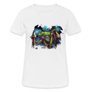 Frog Split - Women's Breathable T-Shirt - white - Front - AI Model Female 172 dark (172cm)