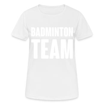 Badminton Team - Frauen T-Shirt atmungsaktiv - Weiß - Vorne - AI Model Female 172 dark (172cm)