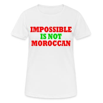 impossible is not moroccan - marokko - Frauen T-Shirt atmungsaktiv - Weiß - Vorne - AI Model Female 172 dark (172cm)