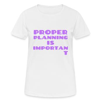 Proper Planning - Women's Breathable T-Shirt - white - Front - AI Model Female 172 dark (172cm)