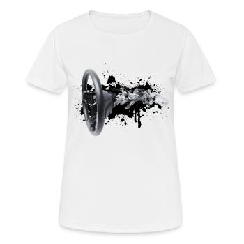Accro aux virages - L’art de diriger - T-shirt respirant Femme - blanc - Devant - AI Model Female 172 dark (172cm)