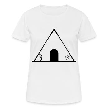 tente de camping - T-shirt respirant Femme - blanc - Devant - AI Model Female 172 dark (172cm)