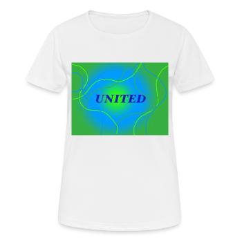 United - Frauen T-Shirt atmungsaktiv - Weiß - Vorne - AI Model Female 172 dark (172cm)
