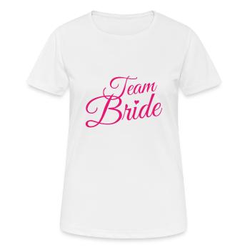 Team Bride - Frauen T-Shirt atmungsaktiv - Weiß - Vorne - AI Model Female 172 dark (172cm)