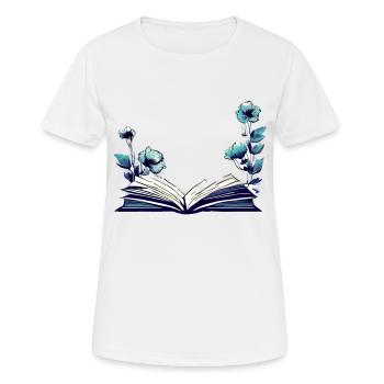 Buch Geschenk Buchliebhaber Lesen Bücher Leser - Frauen T-Shirt atmungsaktiv - Weiß - Vorne - AI Model Female 172 dark (172cm)