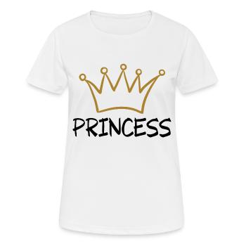 PRINCESS 1 - Frauen T-Shirt atmungsaktiv - Weiß - Vorne - AI Model Female 172 dark (172cm)
