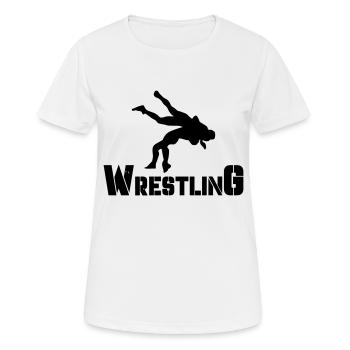 wrestling - Frauen T-Shirt atmungsaktiv - Weiß - Vorne - AI Model Female 172 dark (172cm)