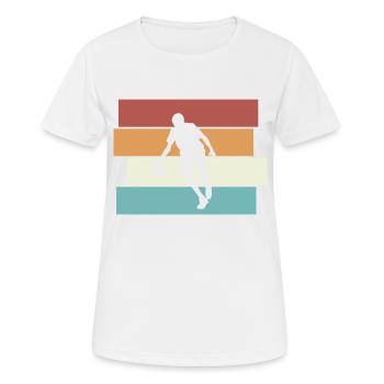 Handball Vintage Handballer Sport - Frauen T-Shirt atmungsaktiv - Weiß - Vorne - AI Model Female 172 dark (172cm)