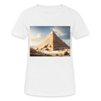 Pyramides d’Égypte - T-shirt respirant Femme - blanc - Devant - AI Model Female 172 dark (172cm)