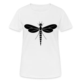 Libelle - Frauen T-Shirt atmungsaktiv - Weiß - Vorne - AI Model Female 172 dark (172cm)