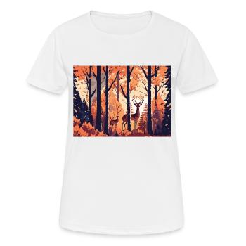Fall Scenery (Fall Collection #10) - Women's Breathable T-Shirt - white - Front - AI Model Female 172 dark (172cm)