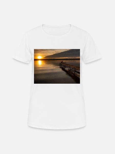 Sunset at Lake Ammersee - Women's Breathable T-Shirt - white