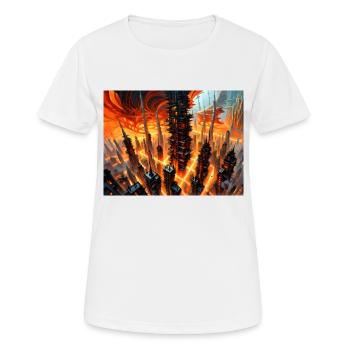 Fureur de la nature #2 - T-shirt respirant Femme - blanc - Devant - AI Model Female 172 dark (172cm)