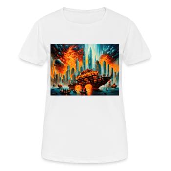Zorn der Natur #4 - Frauen T-Shirt atmungsaktiv - Weiß - Vorne - AI Model Female 172 dark (172cm)