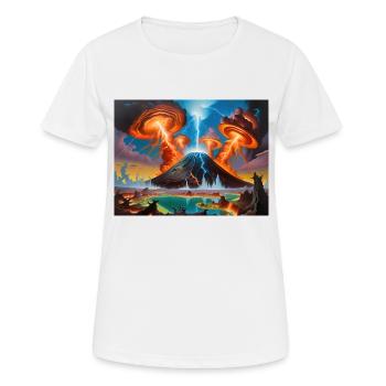 Zorn der Natur #6 - Frauen T-Shirt atmungsaktiv - Weiß - Vorne - AI Model Female 172 dark (172cm)